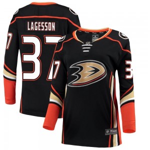 Women's Fanatics Branded Anaheim Ducks William Lagesson Black Home Jersey - Breakaway