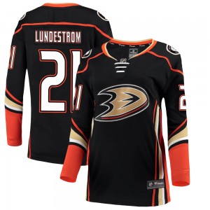 Women's Fanatics Branded Anaheim Ducks Isac Lundestrom Black Home Jersey - Breakaway