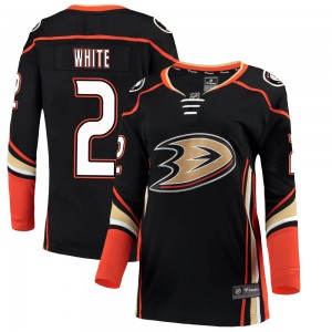 Women's Fanatics Branded Anaheim Ducks Colton White White Black Home Jersey - Breakaway