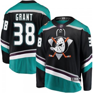 Men's Fanatics Branded Anaheim Ducks Derek Grant Black Alternate Jersey - Breakaway