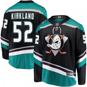 Men's Fanatics Branded Anaheim Ducks Justin Kirkland Black Alternate Jersey - Breakaway