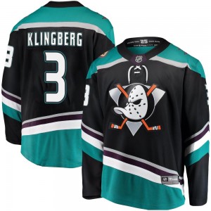 Men's Fanatics Branded Anaheim Ducks John Klingberg Black Alternate Jersey - Breakaway