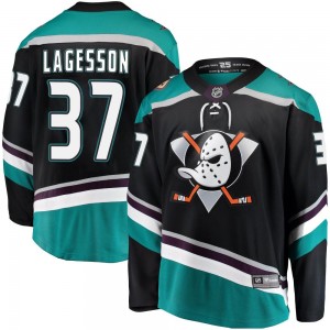Men's Fanatics Branded Anaheim Ducks William Lagesson Black Alternate Jersey - Breakaway