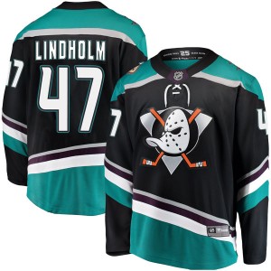 Men's Fanatics Branded Anaheim Ducks Hampus Lindholm Black Alternate Jersey - Breakaway