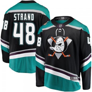 Men's Fanatics Branded Anaheim Ducks Austin Strand Black Alternate Jersey - Breakaway