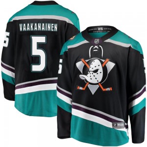 Men's Fanatics Branded Anaheim Ducks Urho Vaakanainen Black Alternate Jersey - Breakaway