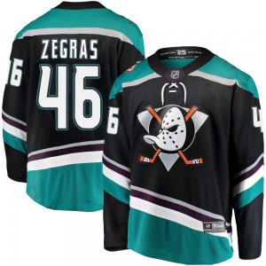 Men's Fanatics Branded Anaheim Ducks Trevor Zegras Black Alternate Jersey - Breakaway