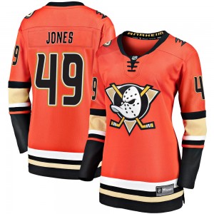 Women's Fanatics Branded Anaheim Ducks Max Jones Orange Breakaway 2019/20 Alternate Jersey - Premier