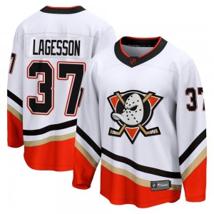 Youth Fanatics Branded Anaheim Ducks William Lagesson White Special Edition 2.0 Jersey - Breakaway