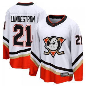 Youth Fanatics Branded Anaheim Ducks Isac Lundestrom White Special Edition 2.0 Jersey - Breakaway