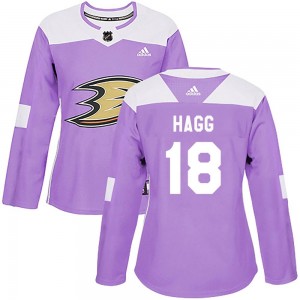 Women's Adidas Anaheim Ducks Robert Hagg Purple Fights Cancer Practice Jersey - Authentic