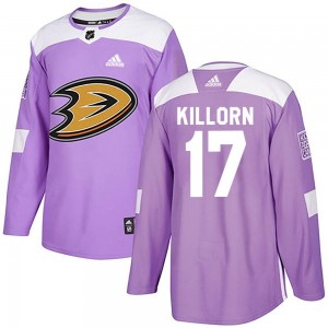 Men's Adidas Anaheim Ducks Alex Killorn Purple Fights Cancer Practice Jersey - Authentic