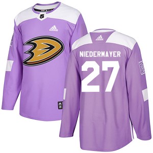 Men's Adidas Anaheim Ducks Scott Niedermayer Purple Fights Cancer Practice Jersey - Authentic