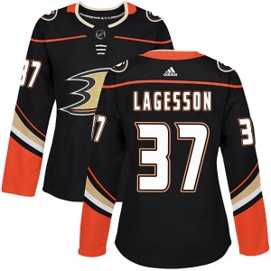 Women's Adidas Anaheim Ducks William Lagesson Black Home Jersey - Authentic
