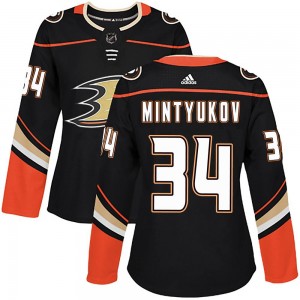 Women's Adidas Anaheim Ducks Pavel Mintyukov Black Home Jersey - Authentic