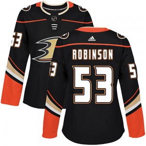 Women's Adidas Anaheim Ducks Buddy Robinson Black Home Jersey - Authentic