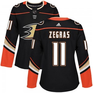 Women's Adidas Anaheim Ducks Trevor Zegras Black Home Jersey - Authentic