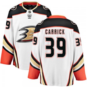 Men's Fanatics Branded Anaheim Ducks Sam Carrick White Away Jersey - Breakaway