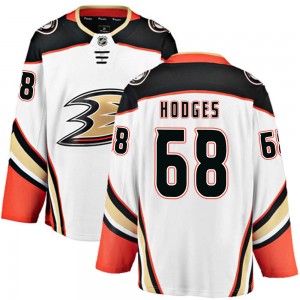 Men's Fanatics Branded Anaheim Ducks Tom Hodges White Away Jersey - Breakaway