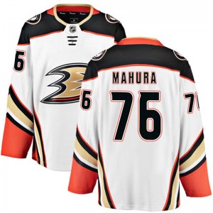 Men's Fanatics Branded Anaheim Ducks Josh Mahura White Away Jersey - Breakaway