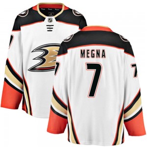 Men's Fanatics Branded Anaheim Ducks Jayson Megna White Away Jersey - Breakaway