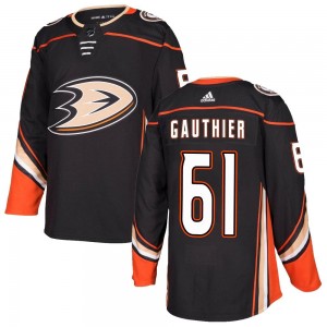 Youth Adidas Anaheim Ducks Cutter Gauthier Black Home Jersey - Authentic
