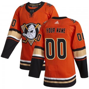 Men's Adidas Anaheim Ducks Custom Orange Custom Alternate Jersey - Authentic