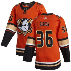 Men's Adidas Anaheim Ducks John Gibson Orange Alternate Jersey - Authentic