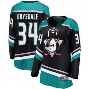 Women's Fanatics Branded Anaheim Ducks Jamie Drysdale Black Alternate Jersey - Breakaway