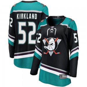 Women's Fanatics Branded Anaheim Ducks Justin Kirkland Black Alternate Jersey - Breakaway
