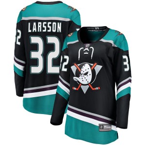Women's Fanatics Branded Anaheim Ducks Jacob Larsson Black Alternate Jersey - Breakaway