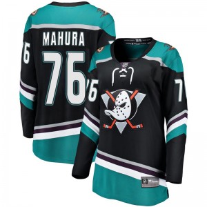 Women's Fanatics Branded Anaheim Ducks Josh Mahura Black Alternate Jersey - Breakaway