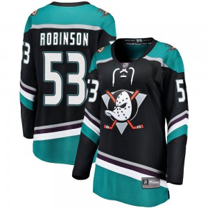 Women's Fanatics Branded Anaheim Ducks Buddy Robinson Black Alternate Jersey - Breakaway