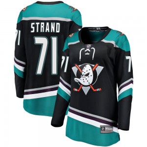 Women's Fanatics Branded Anaheim Ducks Austin Strand Black Alternate Jersey - Breakaway