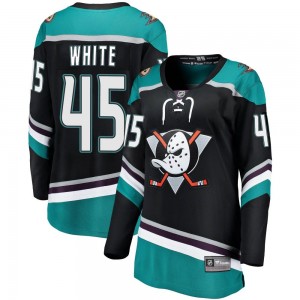 Women's Fanatics Branded Anaheim Ducks Colton White White Black Alternate Jersey - Breakaway