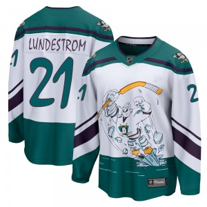 Youth Fanatics Branded Anaheim Ducks Isac Lundestrom White 2020/21 Special Edition Jersey - Breakaway