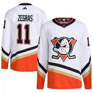 Men's Adidas Anaheim Ducks Trevor Zegras White Reverse Retro 2.0 Jersey - Authentic