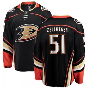 Youth Fanatics Branded Anaheim Ducks Olen Zellweger Black Home Jersey - Breakaway