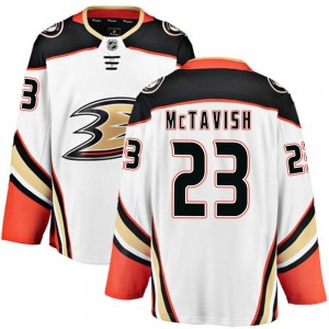 Youth Fanatics Branded Anaheim Ducks Mason McTavish White Away Jersey - Breakaway