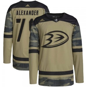 Men's Adidas Anaheim Ducks Gage Alexander Camo Military Appreciation Practice Jersey - Authentic