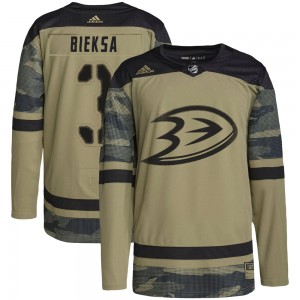 Men's Adidas Anaheim Ducks Kevin Bieksa Camo Military Appreciation Practice Jersey - Authentic