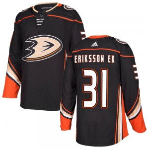 Men's Adidas Anaheim Ducks Olle Eriksson Ek Black Home Jersey - Authentic