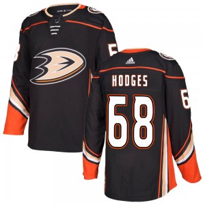 Men's Adidas Anaheim Ducks Tom Hodges Black Home Jersey - Authentic