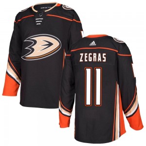 Men's Adidas Anaheim Ducks Trevor Zegras Black Home Jersey - Authentic