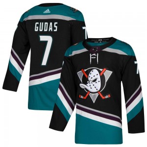 Men's Adidas Anaheim Ducks Radko Gudas Black Teal Alternate Jersey - Authentic