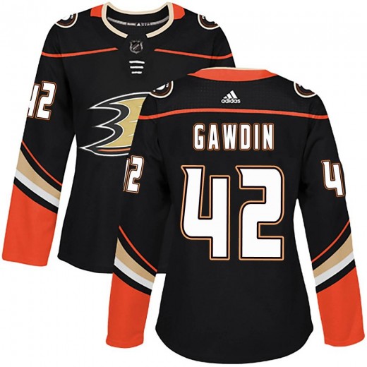 Women's Adidas Anaheim Ducks Glenn Gawdin Black Home Jersey - Authentic