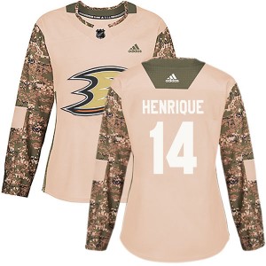 Women's Adidas Anaheim Ducks Adam Henrique Camo Veterans Day Practice Jersey - Authentic
