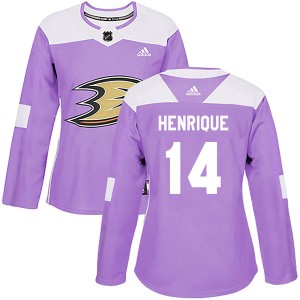 Women's Adidas Anaheim Ducks Adam Henrique Purple Fights Cancer Practice Jersey - Authentic