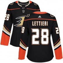 Women's Adidas Anaheim Ducks Vinni Lettieri Black Home Jersey - Authentic