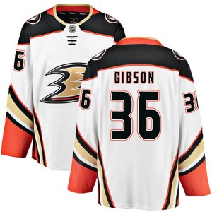 Men's Fanatics Branded Anaheim Ducks John Gibson White Away Jersey - Authentic